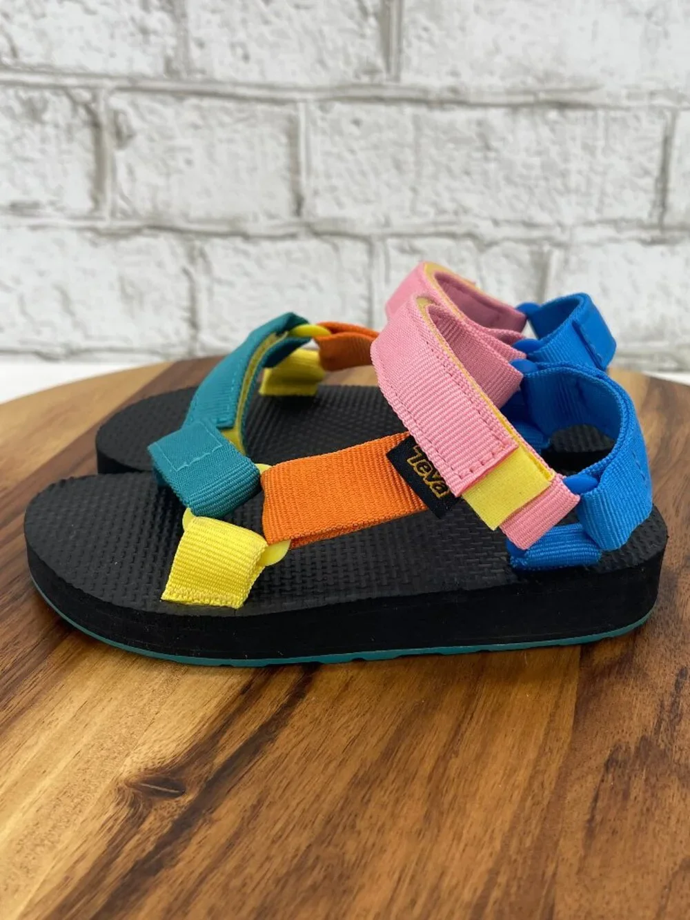 Teva Kids Original Universal 90s Multi Color Sz. 10 Adjustable Strappy Sandals